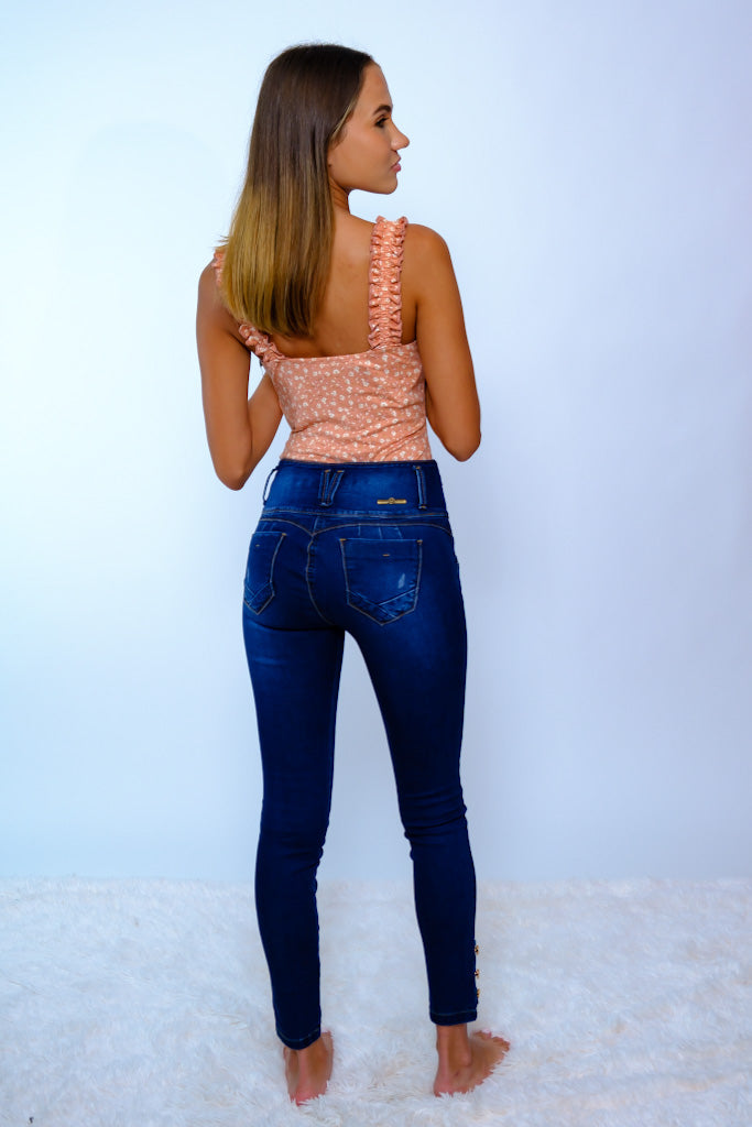 Blusa Bodysuit Con Diseño de Flores