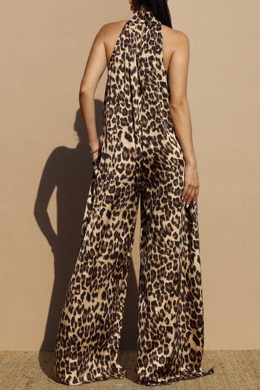 Jumpsuit cuello alto “animal print”