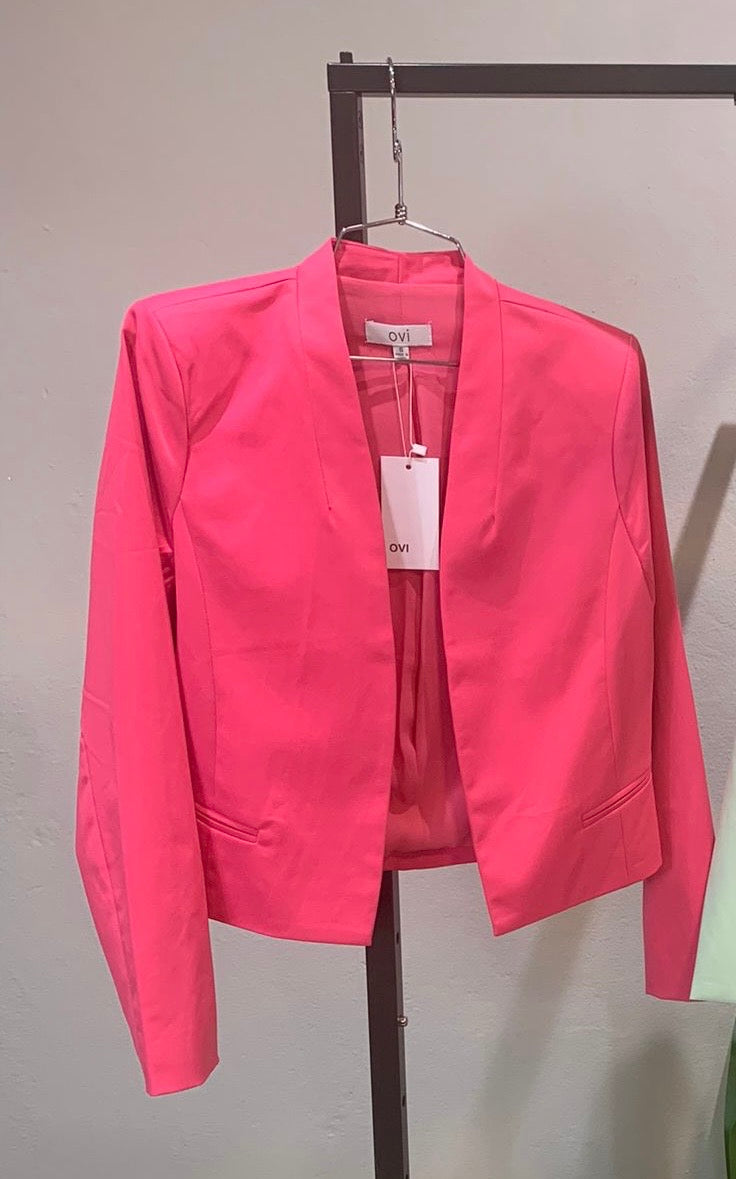 Chaqueta Fushia de manga larga