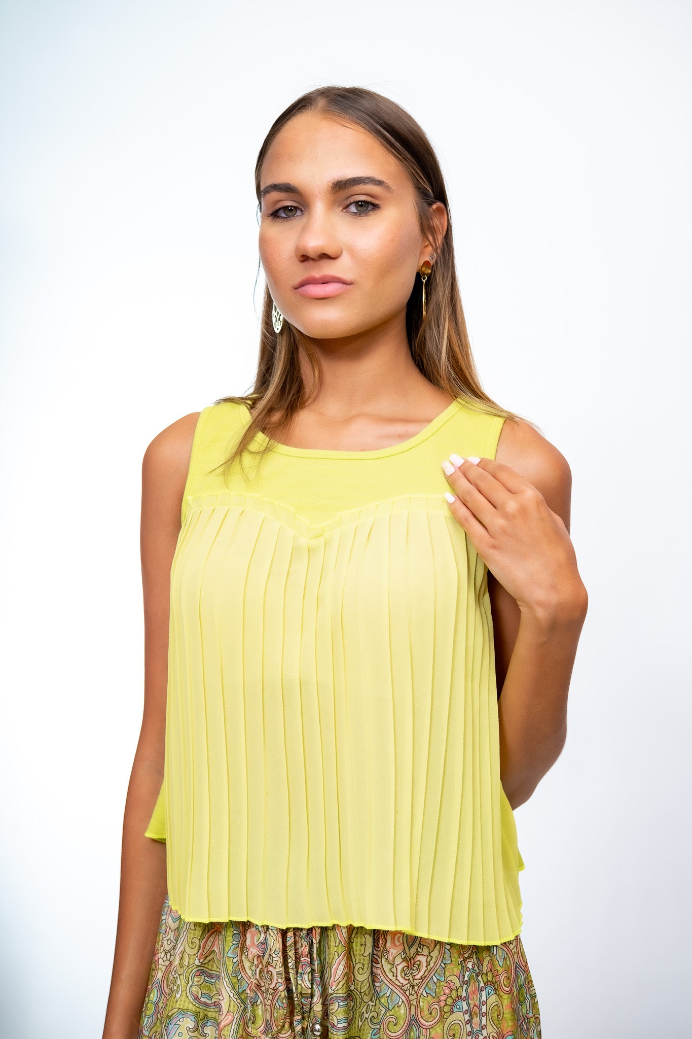 Blusa Sin Mangas Verde