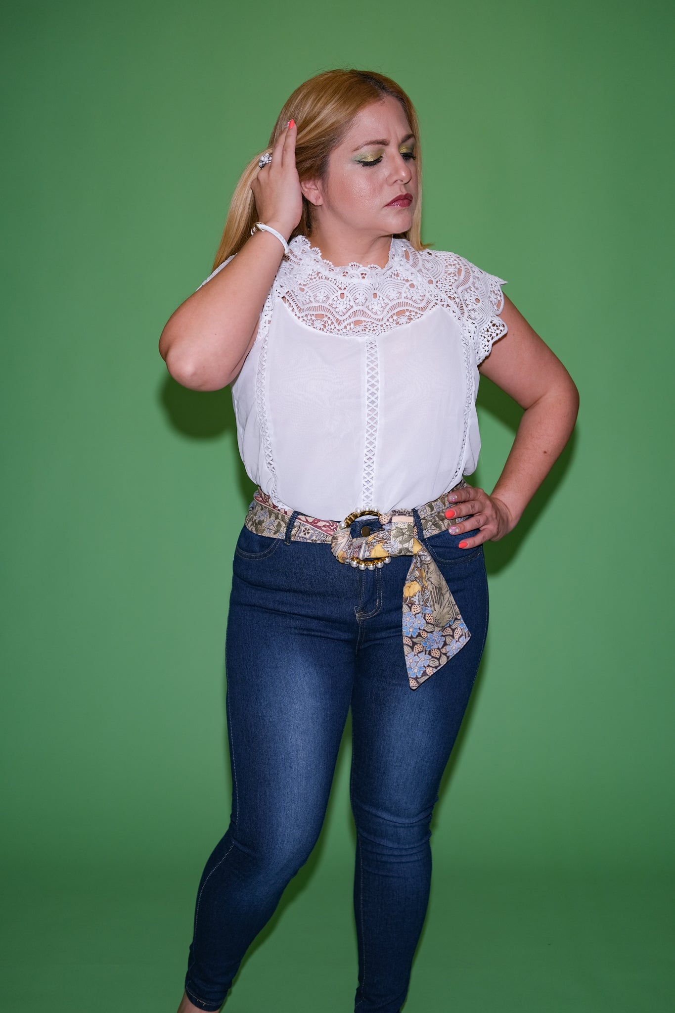 Blusa Blanca de Encajes