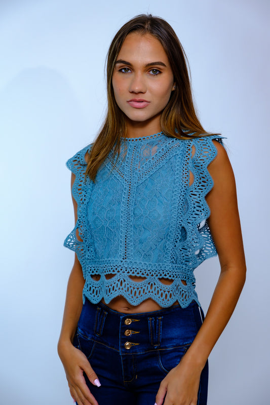 Blusa Color Turquesa