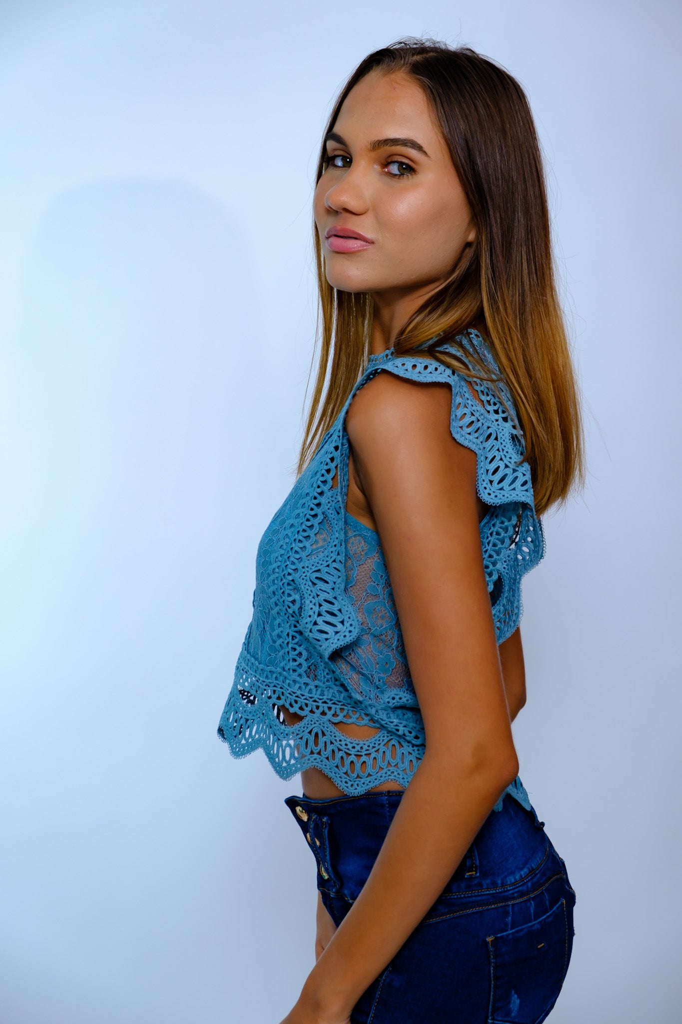 Blusa Color Turquesa