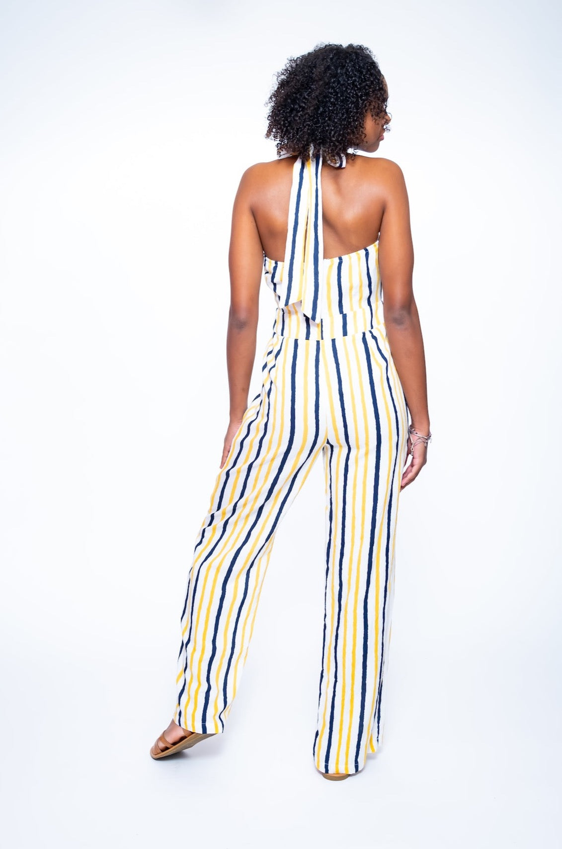 Jumpsuit Amarillo y Blanco