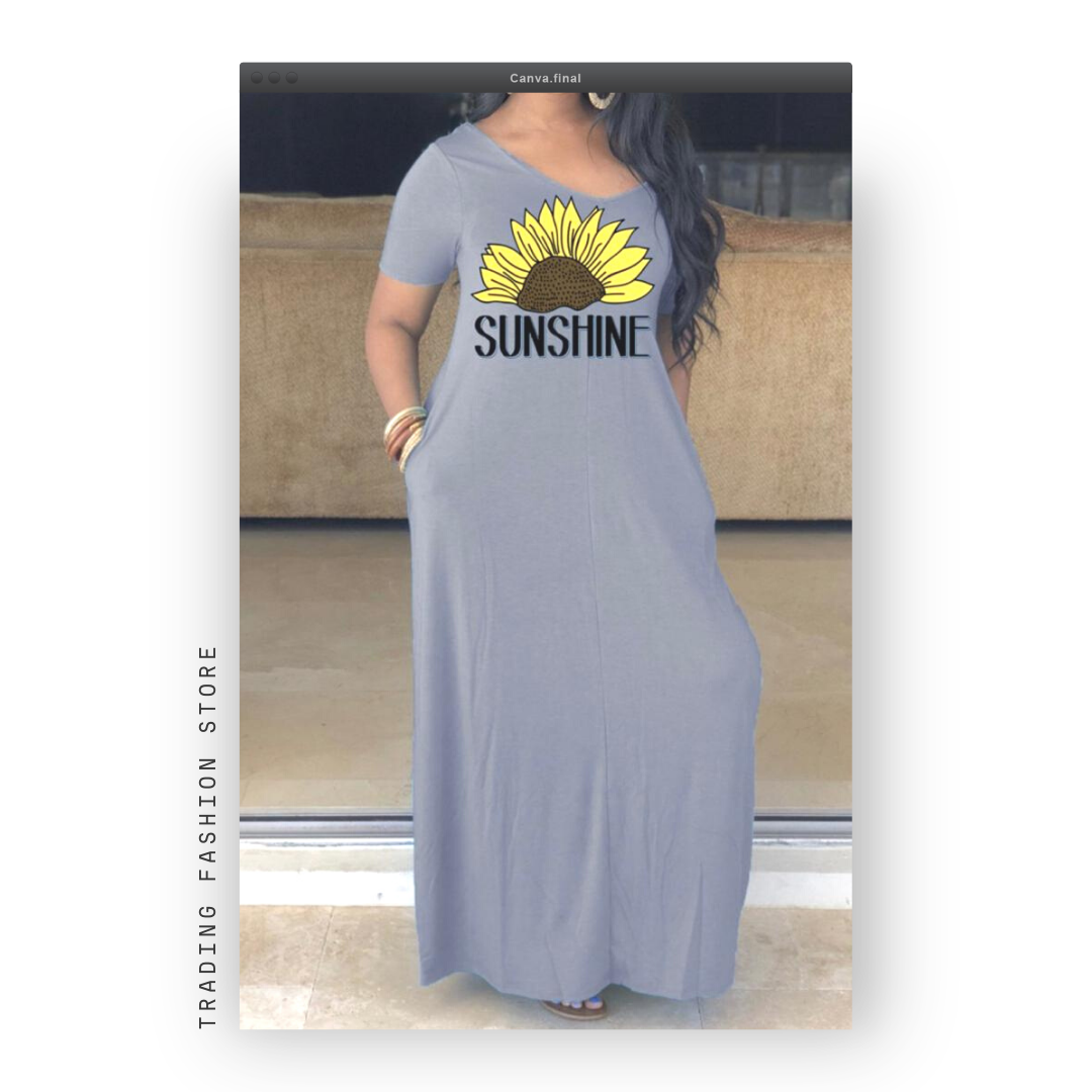 Traje Largo Azul "Sunshine"