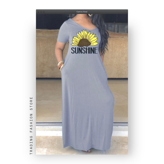 Traje Largo Azul "Sunshine"